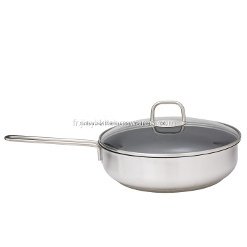 Wok SUS304 Wok en acier inoxydable 18/10 Jy-Np